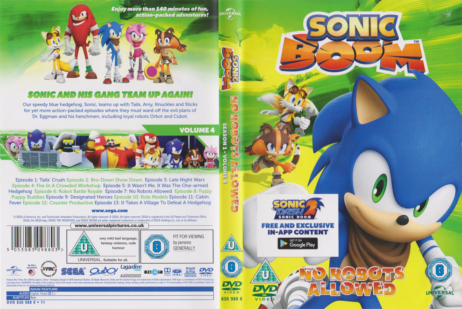  Sonic Boom: Season 1, Vol 2 (With Knuckles and Tails