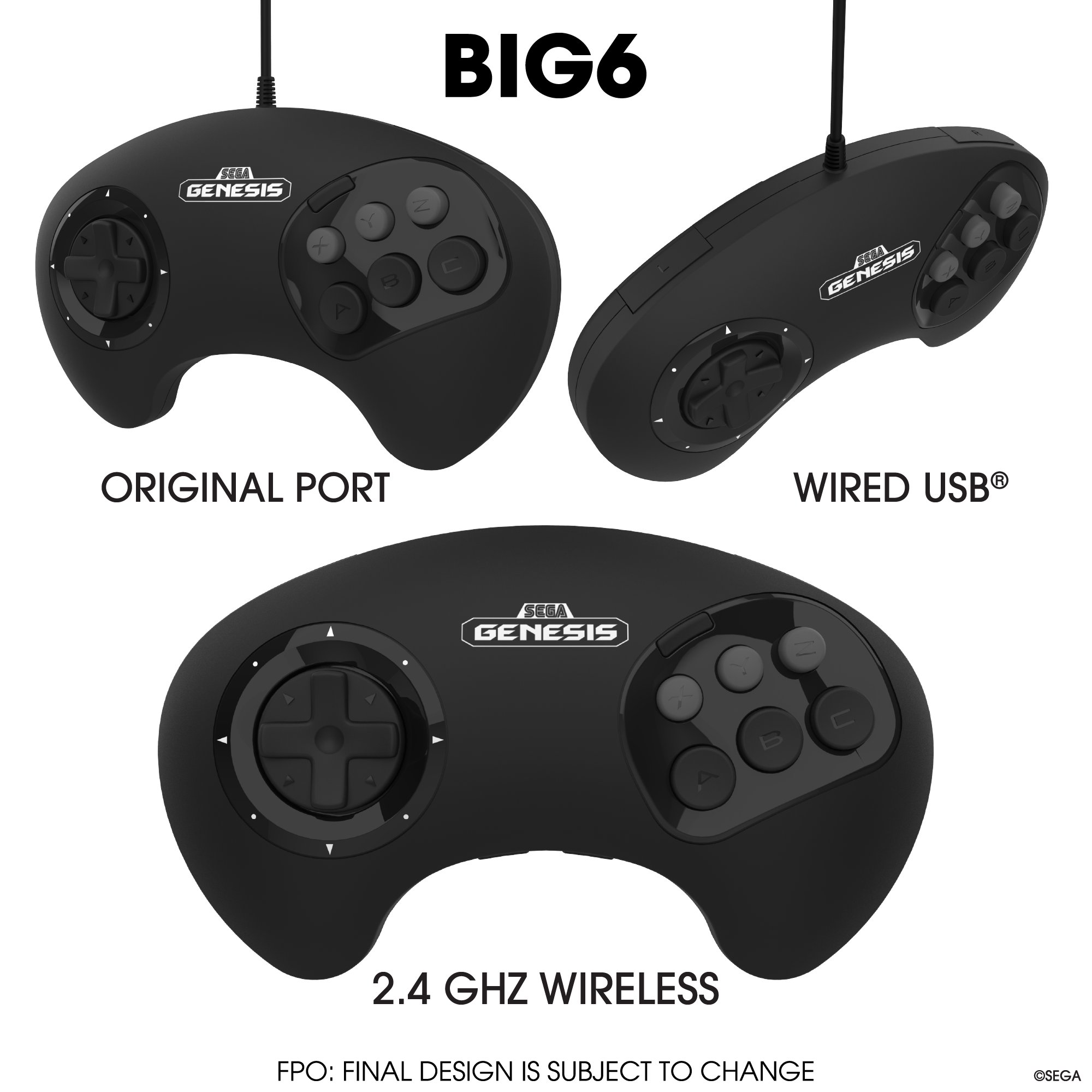 Retro-Bit Reveal Officially Licensed Larger 6 Button Mega Drive Controllers  in 3 Button Form Factor « SEGADriven